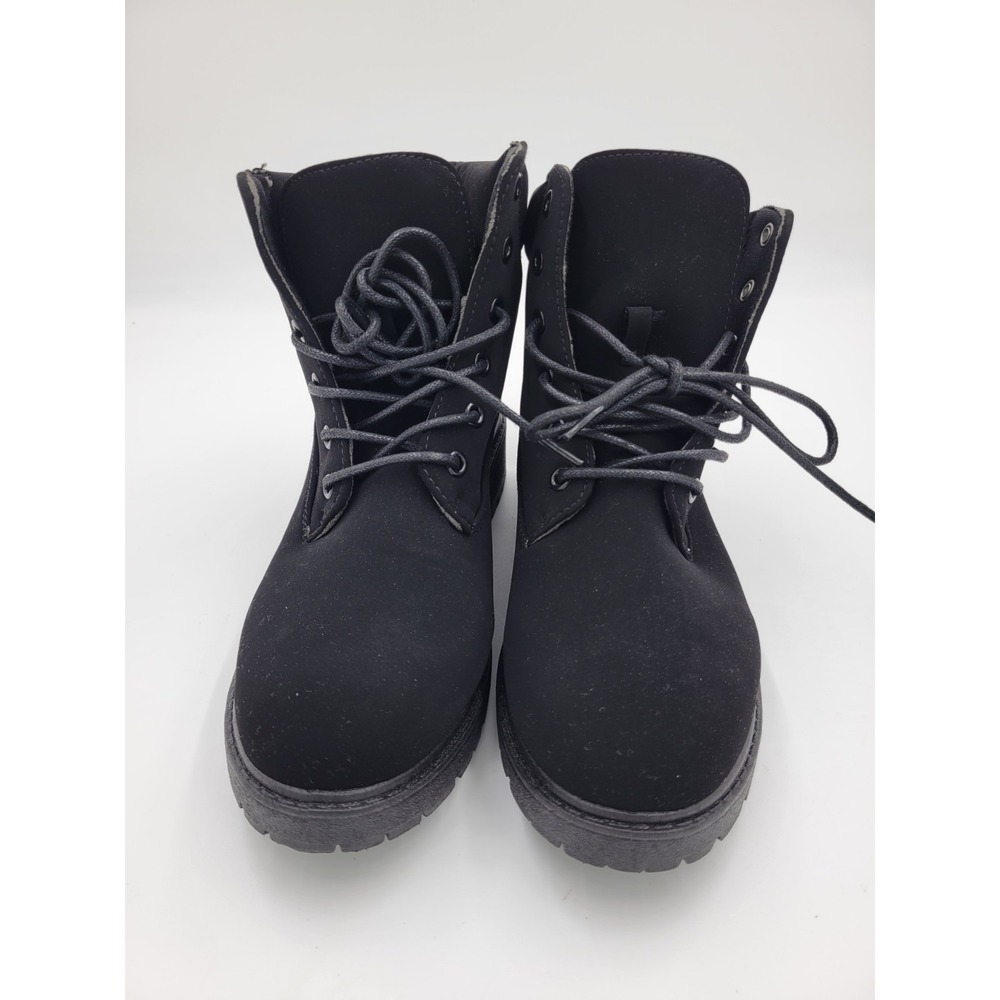Wild Diva Lounge Lace-Up Women's Ankle Boots Faux‎ Suede Sz 10